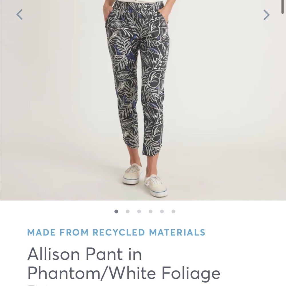 Allison pant phantom/white foliage
